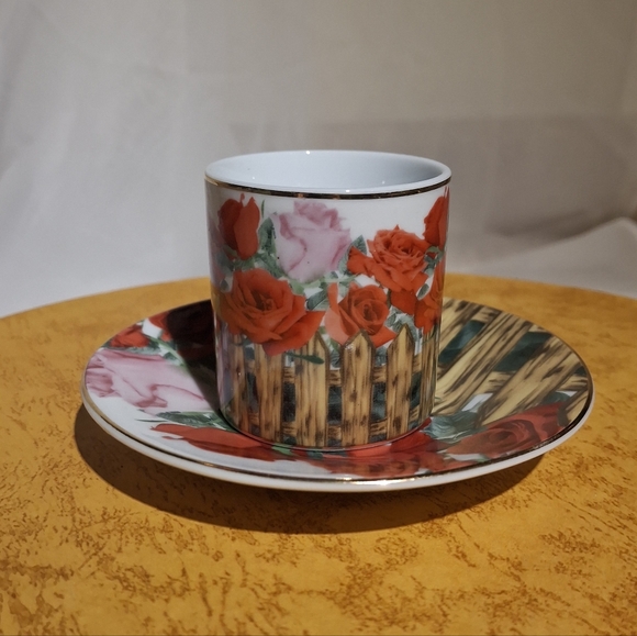 Antique GNA Fine Porcelain Espresso Set With Gold Trim In Original Box - Picture 6 of 10